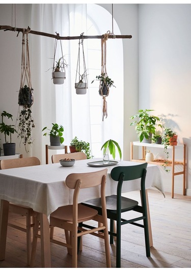 Rönnınge Ahşap Sandalye, Yeşil Renk 1 Adet