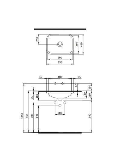 Bocchi Scala Tezgahaltı Lavabo 55 CM Mat Yasemin 1006-007-0125