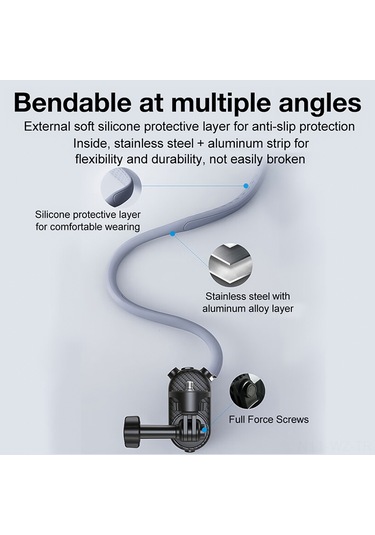 Wezone Kolle Tutucu Kamera Ve Telefon Tutucu - Pov Video Çekimi İçin 1/4 Vida Bağlantısı İle Elserbest Kayıt
