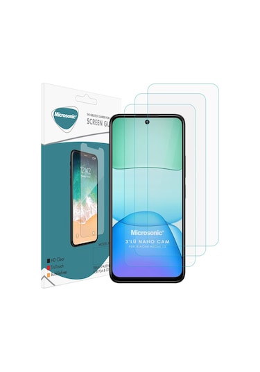 Microsonic Xiaomi Redmi 13 4g Screen Protector Nano Glass Cam Ekran Koruyucu 3 Lü Paket