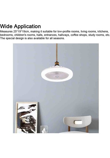 Hallow LMH00007W 2'si 1 Arada Düşük Profilli Modern Tavan Vantilatörü