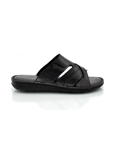 Hakiki Gerçek Deri Erkek Terlik Hafif Terlik Deri G Siyah G Siyah