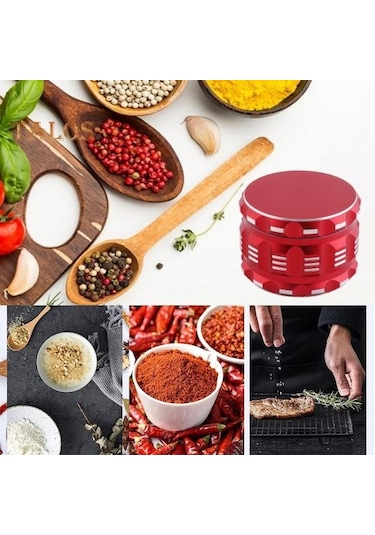 Altın Mini Baharat Öğütücü Sızdırmaz Manuel Keskin Diş Öğütücü Taşınabilir Ot Kırıcı Baharatlar İçin Çiçekler Safran Susam Mutfak Aracı