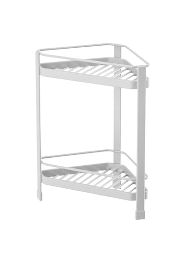 Suntek Tripod Banyo Rafı Ayakta Ev Banyo Tezgahı Beyaz Çift Katmanlı Beyaz