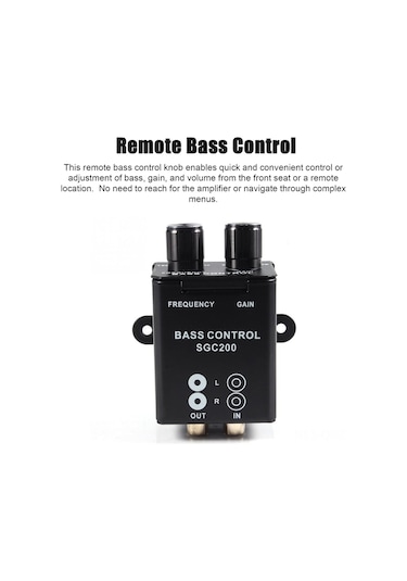 Aubyhe Araba Güçlendirici Hoparlör Baz Kontrol Cihazı - Kaliteli Metal Bass Regülatörü - Frekans/gain Ayarı - Siyah