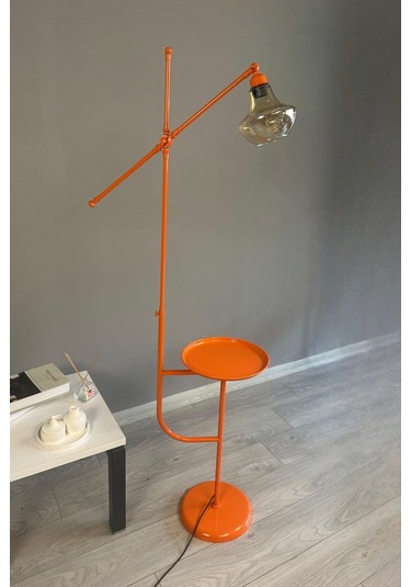 Melk Turuncu Gövde Bal Rengi Cam Lambader Tepsili Makas Gövde Lambader Modern Oturma Odası Natural