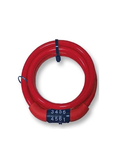 İmpact Lukid 8x100 MM Şifreli Bisiklet Kilidi Kırmızı Çok Renkli