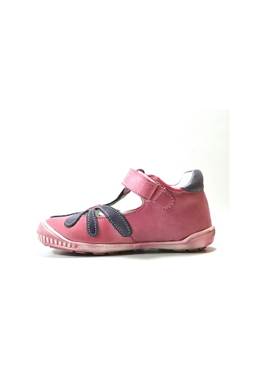 Onlo Ayakkabı Ptn.3002 Deri Pembe Ortopedik Kız Bebek Babet Pembe