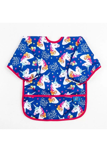 Candar Unicorn Desenli Sıvı Geçirmez Uzun Kol Aktivite Ve Mama Önlüğü 6-24 Ay Standart Lacivert