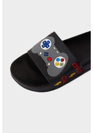 Defacto Erkek Çocuk Yüksek Taban Jean Terlik F0119a825smbk23 Siyah