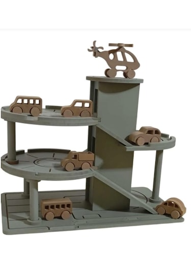 Ahşap Üç Katlı Otopark Garaj Seti