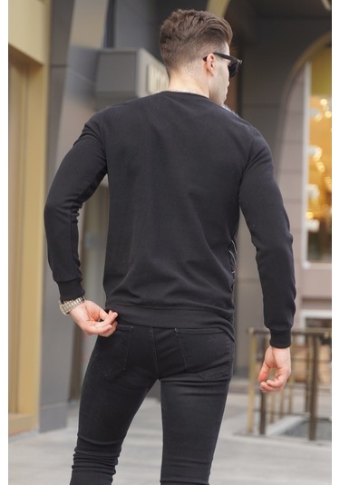 Siyah Basic Bisiklet Yaka Triko Kazak 5965 Siyah