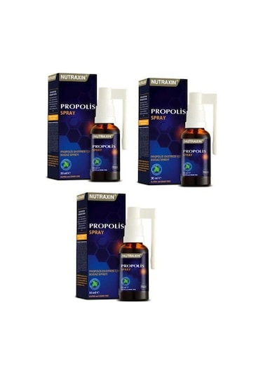 Nutraxin Propolis Sprey Boğaz Spreyi 30 ML 3 Adet