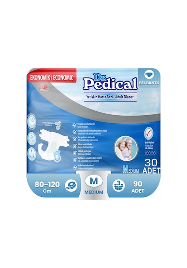 Dr.Pedical Yetişkin Hasta Bezi Orta Boy Medium (M) 90 Adet