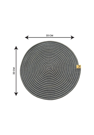 6 Lı Yuvarlak Supla Takımı Kolay Temizlenebilir, Modern Sofralar İçin Antrasit