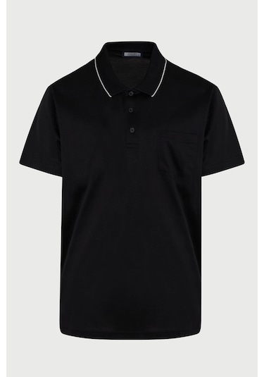 Hatemoğlu Siyah Regular Fit %100 Pamuk Polo Yaka Tişört - 543058121 Siyah