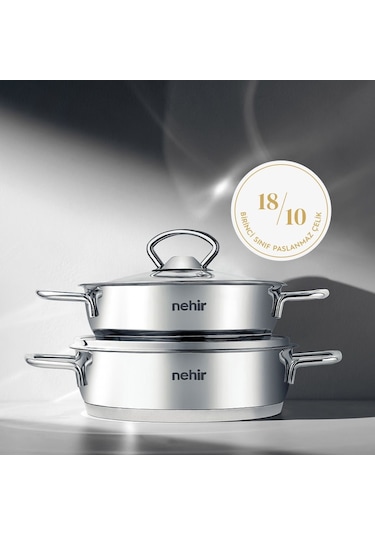 Nehir Silver 4 Parça Paslanmaz Çelik Sahan Seti (18-20 cm)