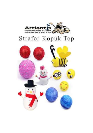 Güneş Sistemi Maketi İçin Strofor Köpük Top 20 Adet Yuvarlak Strafor Top Küre Okul Deney Köpük Toplar