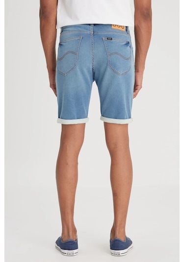 Lee 5 Cep Erkek Mavi Şort Mavi