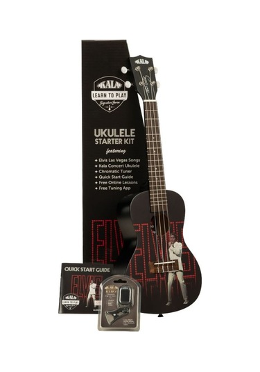 Kala Elvis Viva Las Vegas Concert Ukulele Eğitim Seti