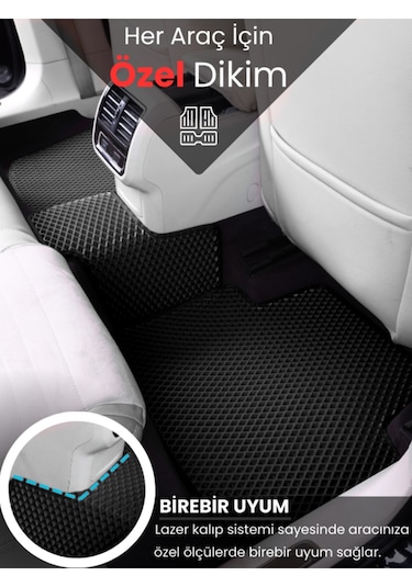 Volkswagen-caddy- 2011-2020 İçin Eva İç Paspas Takımı Metal Topukluk Dahil