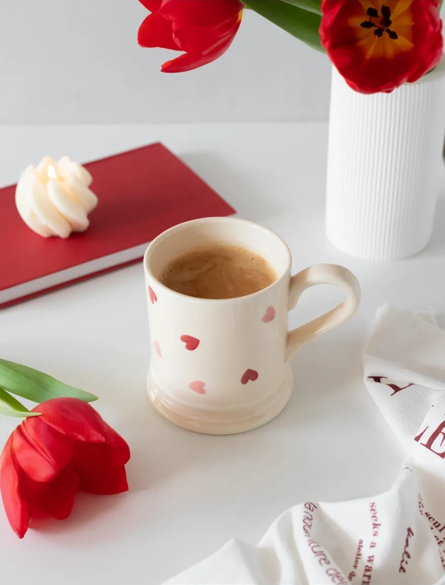 Perex Seramik Çay Bardağı, Kalpli, 400 Ml 317994685 Sütlü