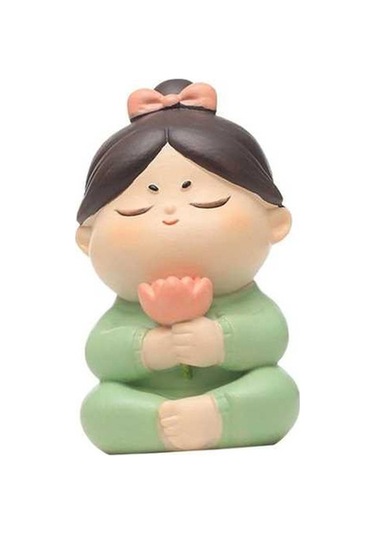 Opulentliving Suntek Reçine Kız Heykeli, Ev Dekorasyonu, Küçük, Ofis Ve Araba İçin Küçük