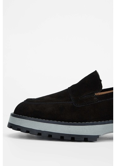 Tamer Tanca Kadın Hakiki Deri Siyah Süet Loafer Ayakkabı 902 3435 Bn Ayk Sk23/24 Sıyah Suet Siyah