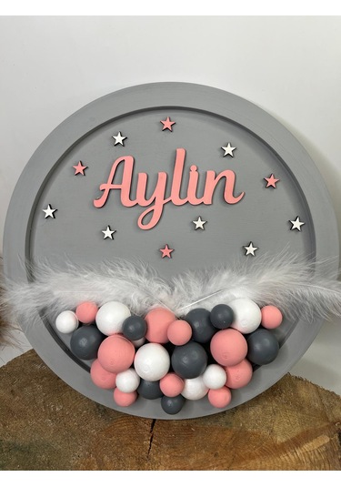 Bebek Kapı Süsü-çocuk Kapı Süsü-bubble Kapı Süsü Beyaz - Pembe