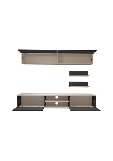 Decoraktiv Eko 5 Mdf Dvd Tv Ünitesi Tv Sehpası Beyaz - Antrasit