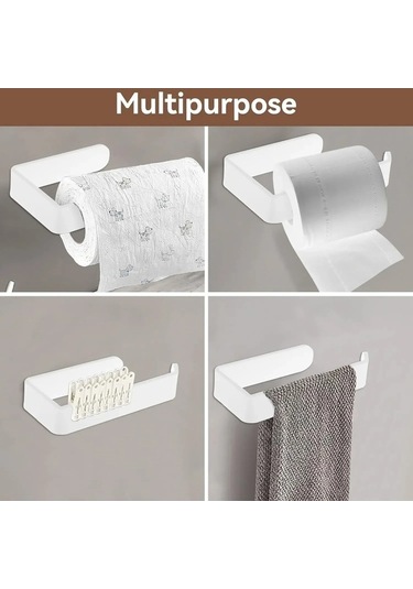 Maoyaya Yapışkanlı Tuvalet Kağıdı Tutucu Çok Renkli Plastik Rulo, Renkli Tuvalet Kağıdı Takımı Çok Renkli