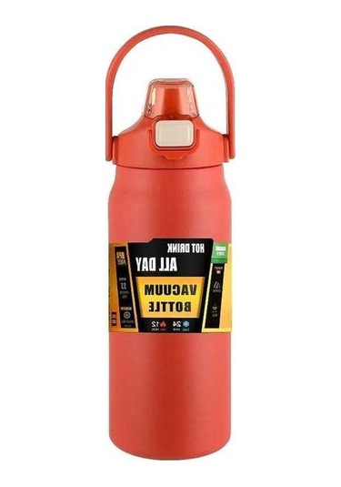 Novahub Kırmızı 800ml Termos Bardak, 304 Paslanmaz Çelik, Soğuk-sıcak, Spor Kullanım İçin Kırmızı