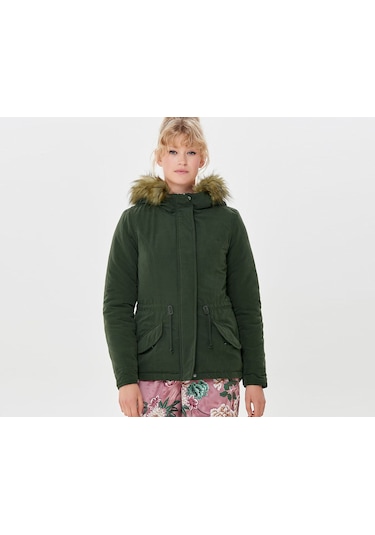 Only Yeşil Kadın Günlük Mont 15158948-Pe Lucca Parka Jacket Oyw P