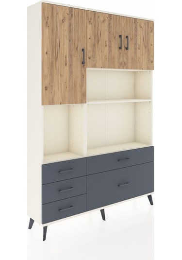 Arges Dolap 8 Raflı 5 Çekmeceli 3 Kapaklı 132x30x195 Aytaşı-çam/antrasit Atlas Çam/antrasıt Arges Dolap 8 Raflı 5 Çekmeceli 3 Kapaklı 132x30x195 Aytaşı-çam/antrasit Atlas Çam/antrasıt