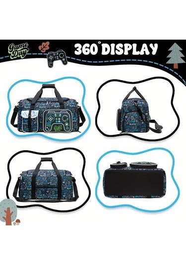 Sandwich Erkek Spor Çantası - Polyester, Siyah, 18413-1zuqiulxd, Futbol Lxd, Hafta Sonu Seyahat Çok Renkli