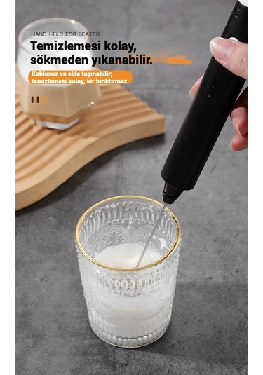 Yifomall Ev İçi Küçük Mini Elektrikli Yumurta Çırpıcı, Otomatik Akşam/ Krema Karıştırıcı, Pastane Fırınlama Aleti Siyah, Çift Başlı Diğer