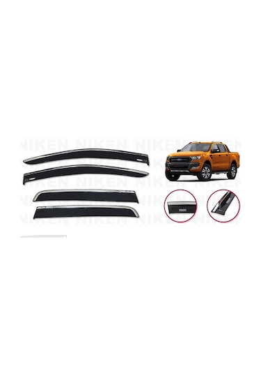 Ford Ranger Cam Rüzgarlığı Kromlu 2016 Niken