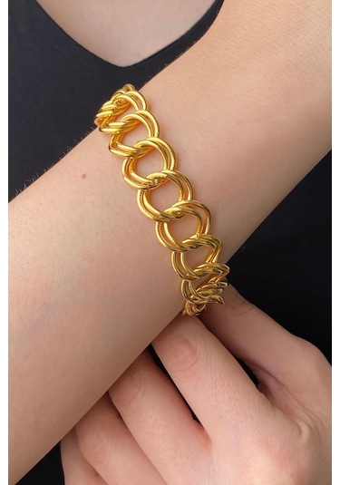 Zümrüt Sarraf 14 Ayar Altın Kadın Samanyolu Bileklik Sarı Altın