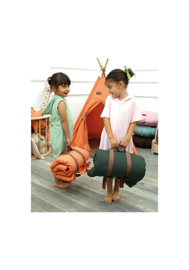 Mordesign Bebek/çocuk Oyun Halısı, Yenidoğan Emekleme Pedi, Aktivite Matı, Çok Amaçlı Minder, Kampçı Serisi 110 X 110 Haki