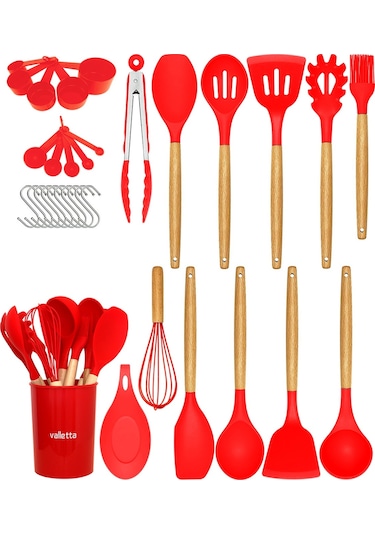 Valletta Mikla Isıya Dayanıklı 33 Parça Silikon Spatula Seti