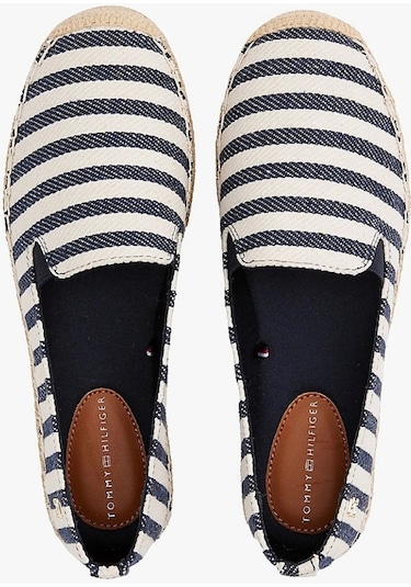 Tommy Hilfiger Kadın Mavi Çizgili Babet Çok Renkli