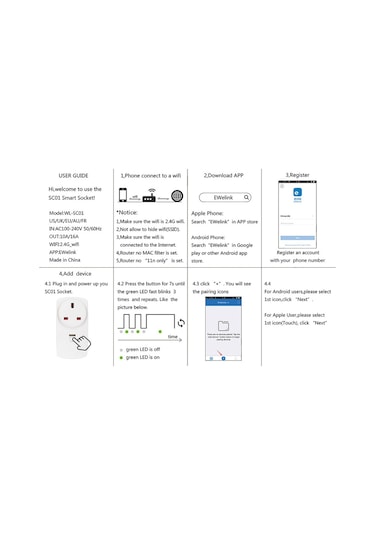 Homyl Google Ana Sayfa Için 16a Wifi Akıllı Ab Tak Güç Prizi 10.8x5.6x7.3cm