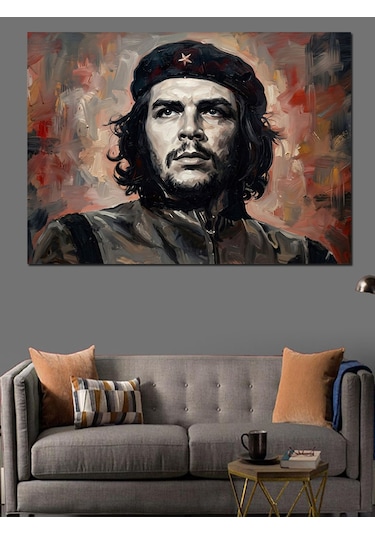 Che Guevara Karizmatik Portre Sanatı Dekoratif Kanvas - Mdf Ahşap Tablo