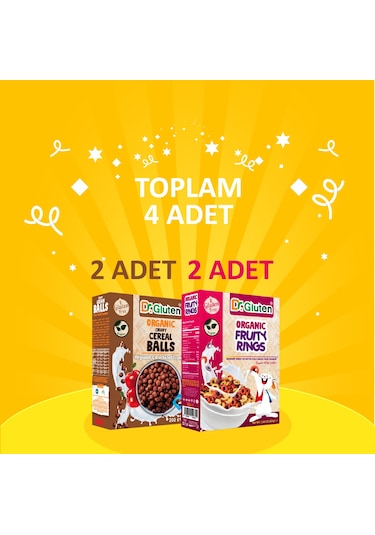 Dr.Gluten 2'li Gevrekler Serisi Halka 2 x 200 G + Çıtır 2 x 200 G
