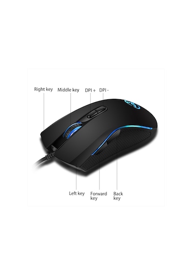 Hallow Hxsj A869 3200 DPI Gaming Kablolu Optik Mouse