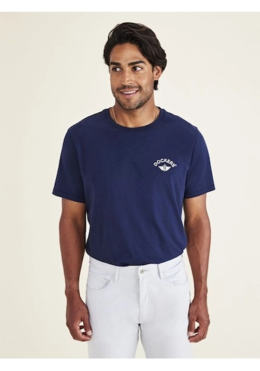 Dockers Graphıc Tee 1 Fan Tee Beautıful Black L Erkek Mavi T-shirt - A1103