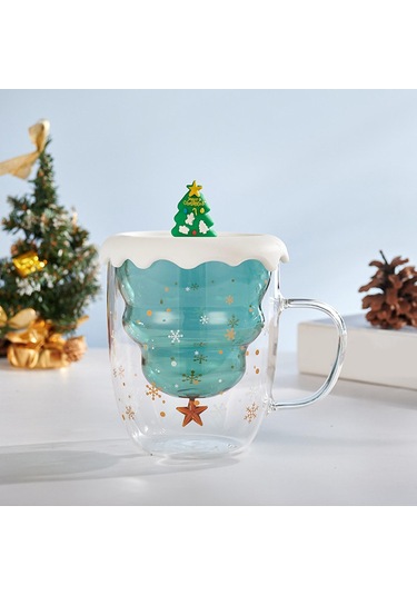 Suntek Yılbaşı Elemanları Mutfak Için Cam Kahve Noel-ağacı Noel Ağacı