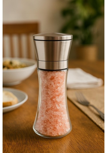 Cam Metal Kapaklı Baharat Öğütücü 250 Ml Şeffaf