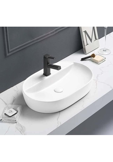 Puroser Letoon White Tezgah Üstü Çanak Lavabo