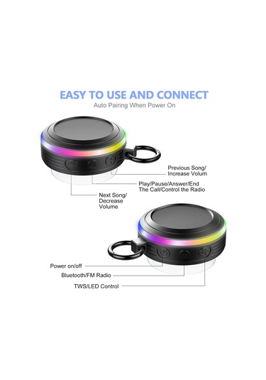 Singree Su Geçirmez Bluetooth Hoparlör - Ipx7, Fm Radyo, 15m Menzil, Taşınabilir